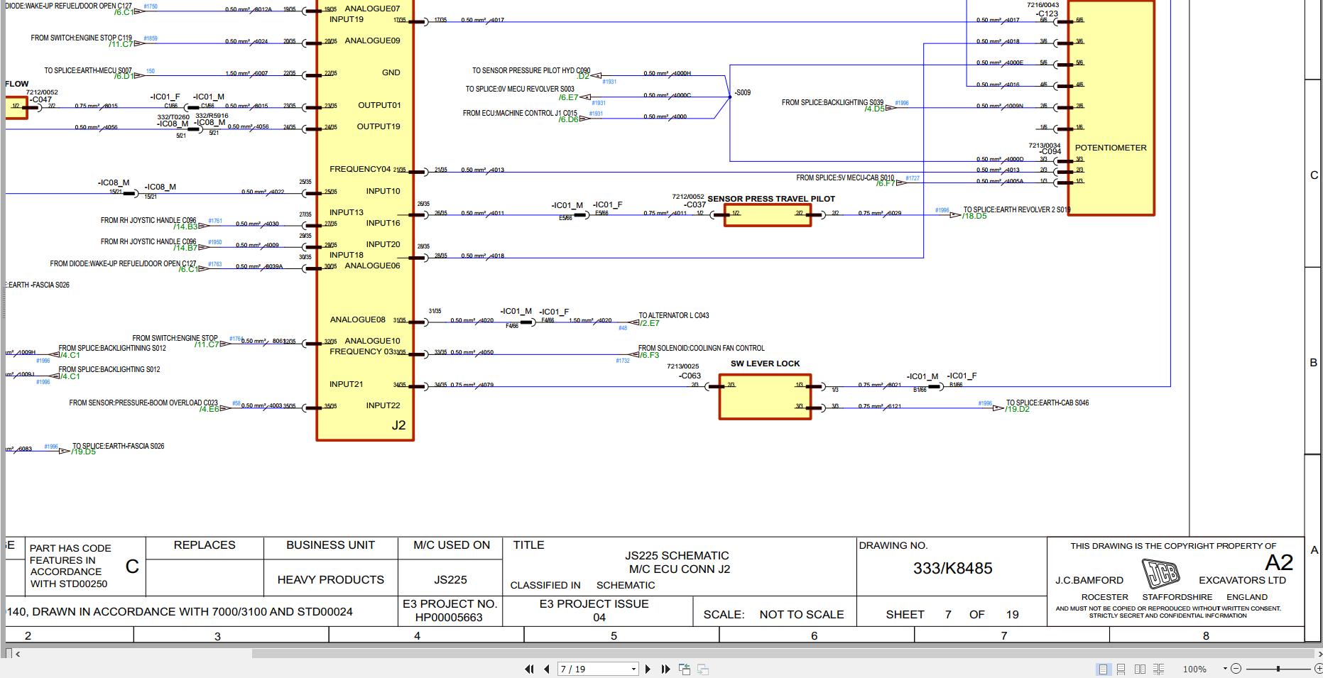 JCB Tracked Excavator JS200 T2 SHA 2013 2023 Electrical and Hydraulic Diagram (2)