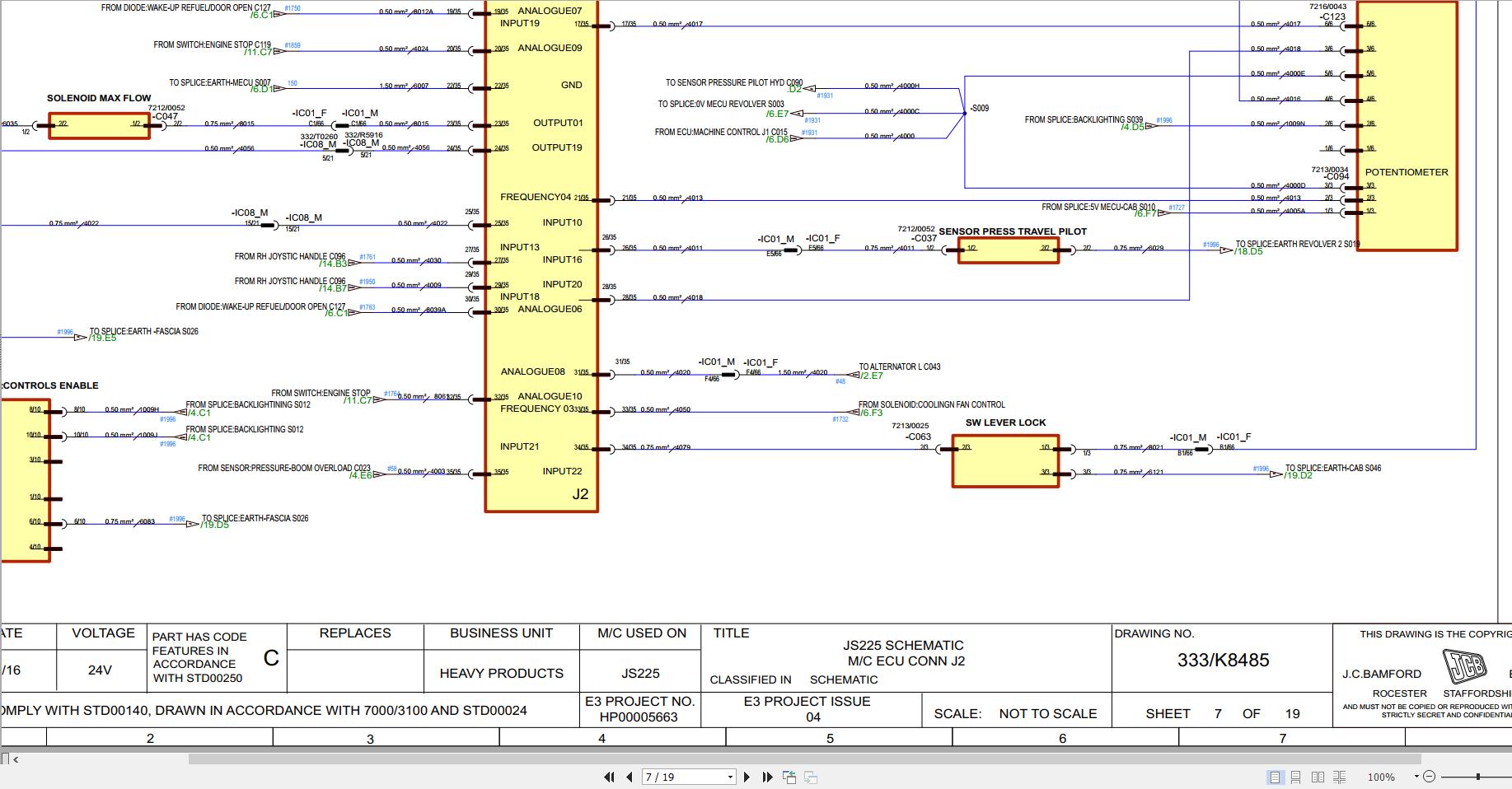 JCB Tracked Excavator JS200 T3 SHA 2012 2016 Electrical and Hydraulic Diagram (2)
