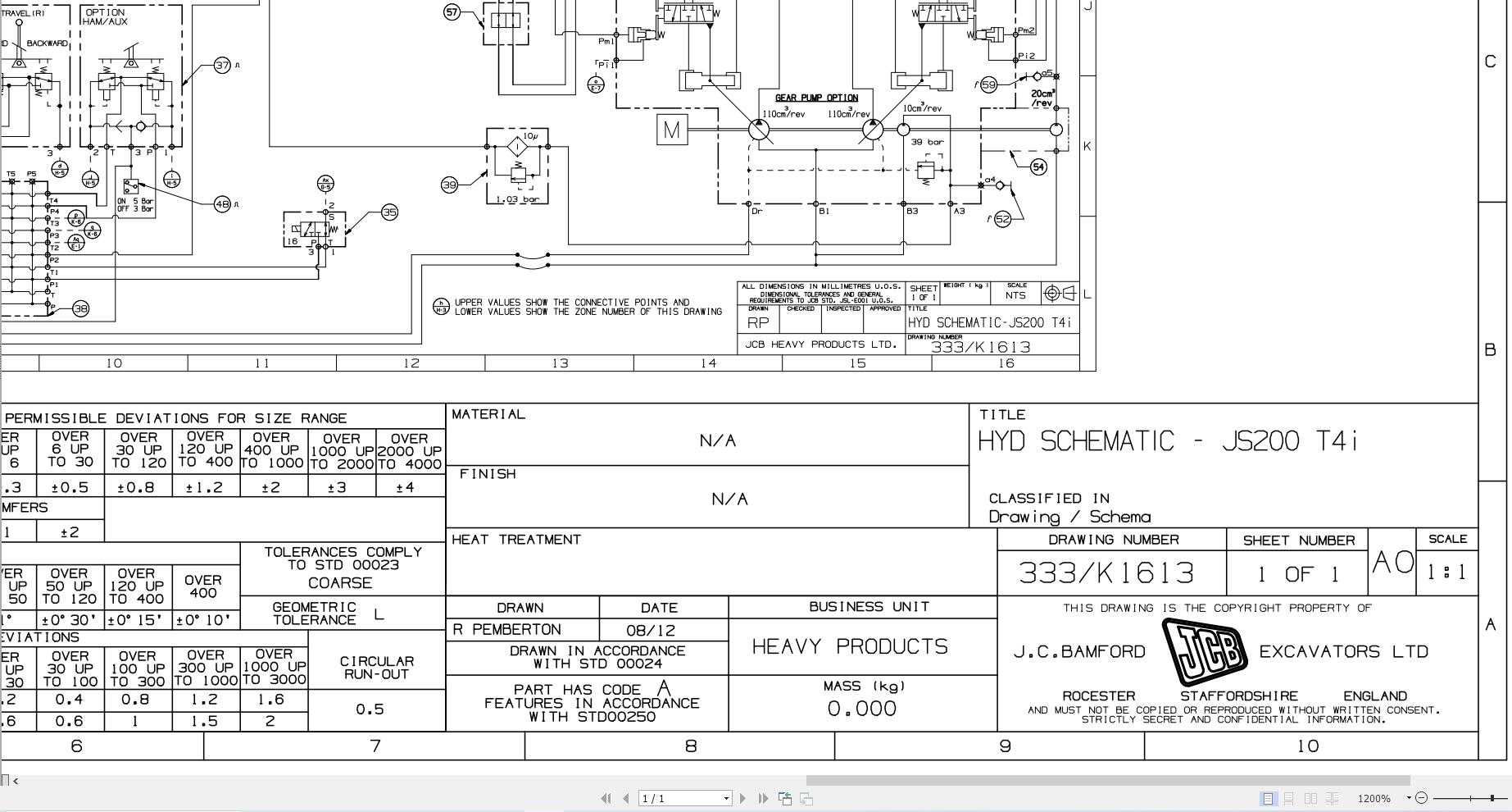 JCB Tracked Excavator JS210 T2 SHA 2013 2014 Electrical and Hydraulic Diagram (3)