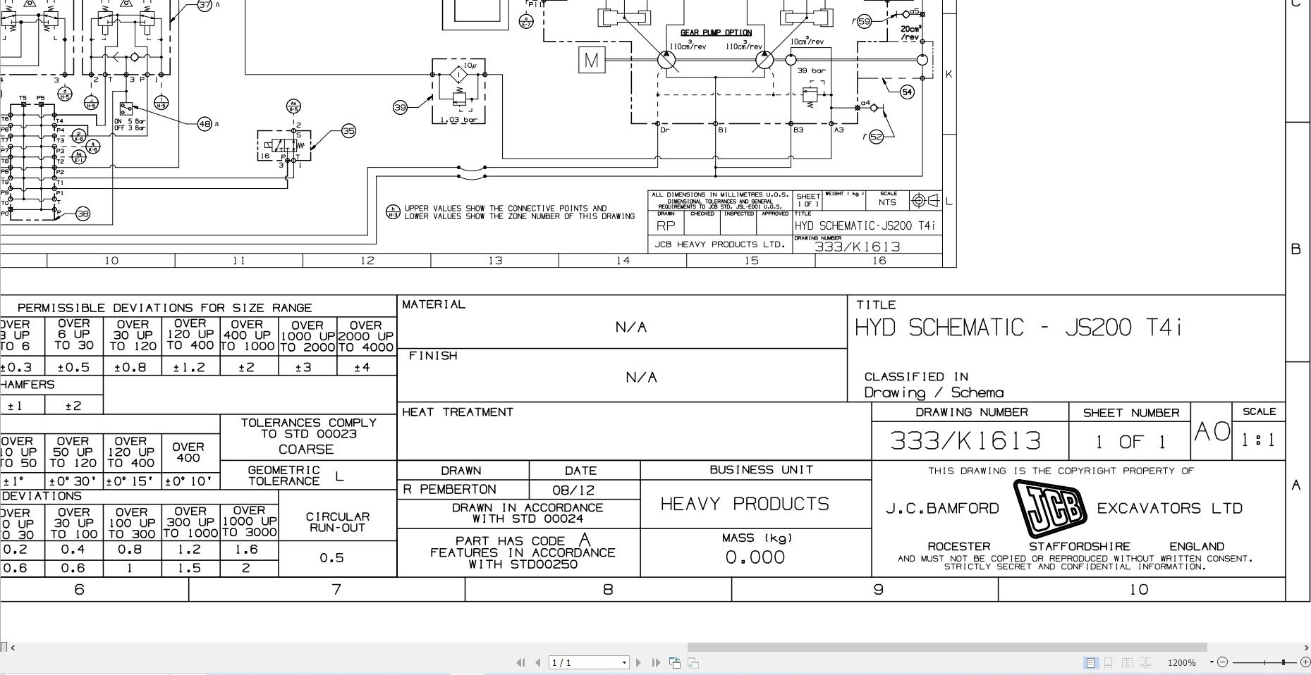 JCB Tracked Excavator JS210 T3 S0R 2017 2025 Electrical and Hydraulic Diagram (3)