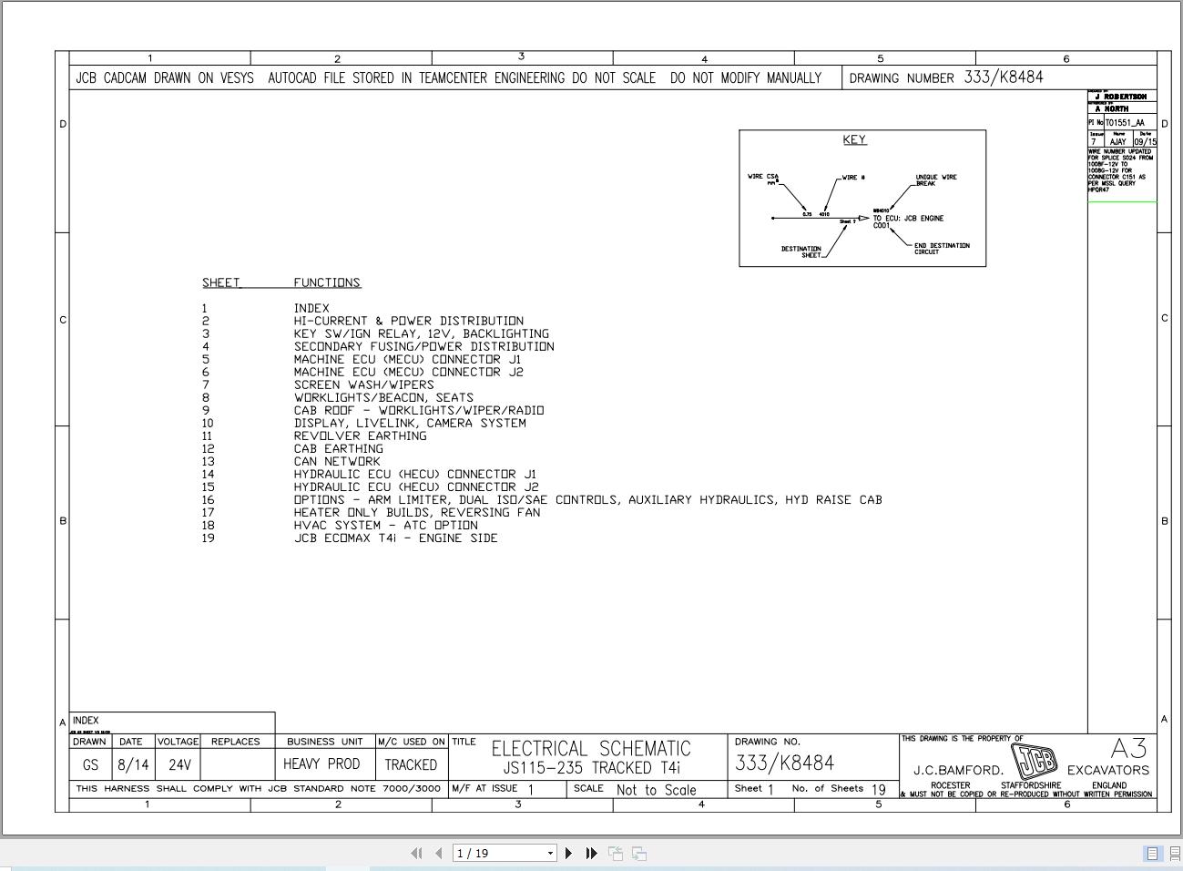 JCB Tracked Excavator JS210 T4i JCB 2013 2016 Electrical and Hydraulic Diagram (1)