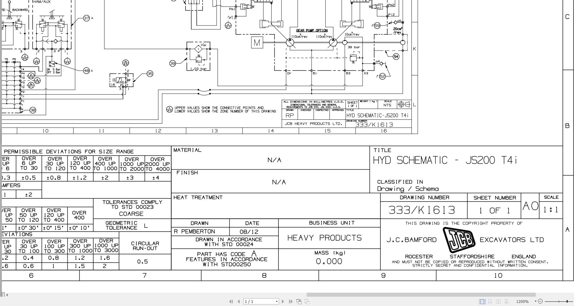 JCB Tracked Excavator JS210 T4i JCB 2013 2016 Electrical and Hydraulic Diagram (3)