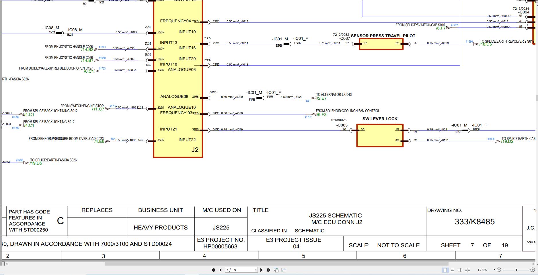 JCB Tracked Excavator JS220 T3 S0R 2017 2025 Electrical and Hydraulic Diagram (2)