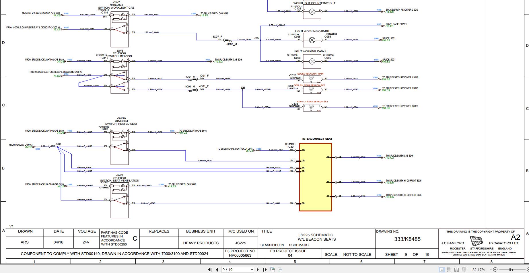 JCB Tracked Excavator JS220 T3 SHA 2011 2018 Electrical and Hydraulic Diagram (2)