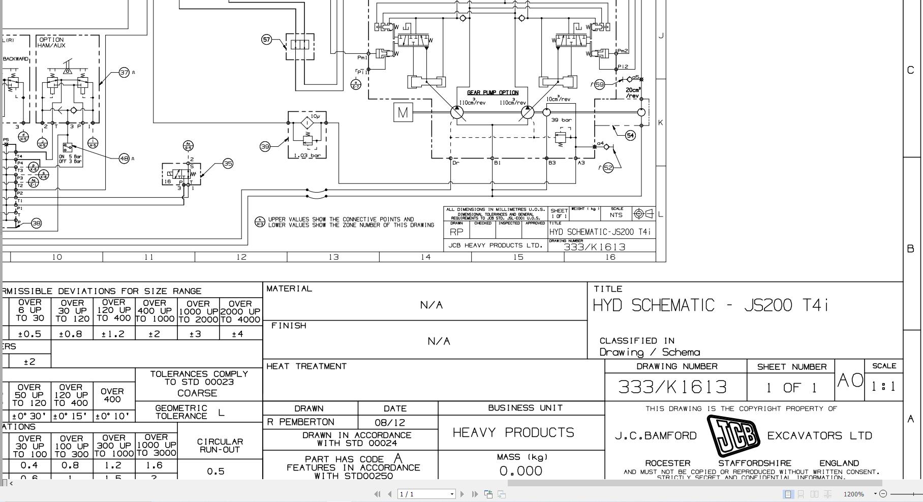 JCB Tracked Excavator JS220 T4i JCB 2013 2018 Electrical and Hydraulic Diagram (3)