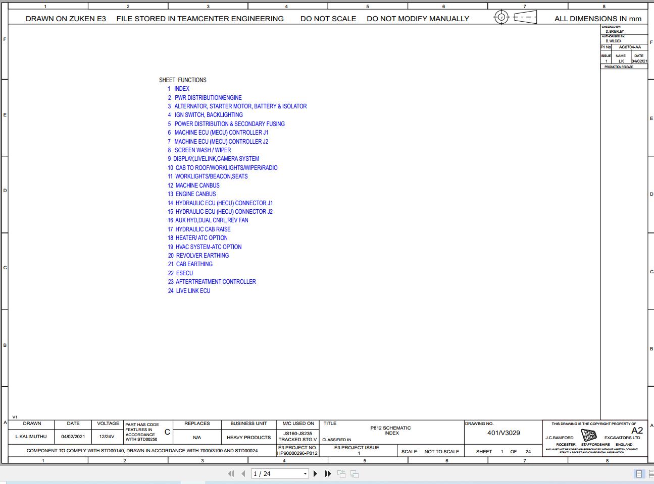 JCB Tracked Excavator JS235 STV JCB 2021 2025 Electrical and Hydraulic Diagram (1)