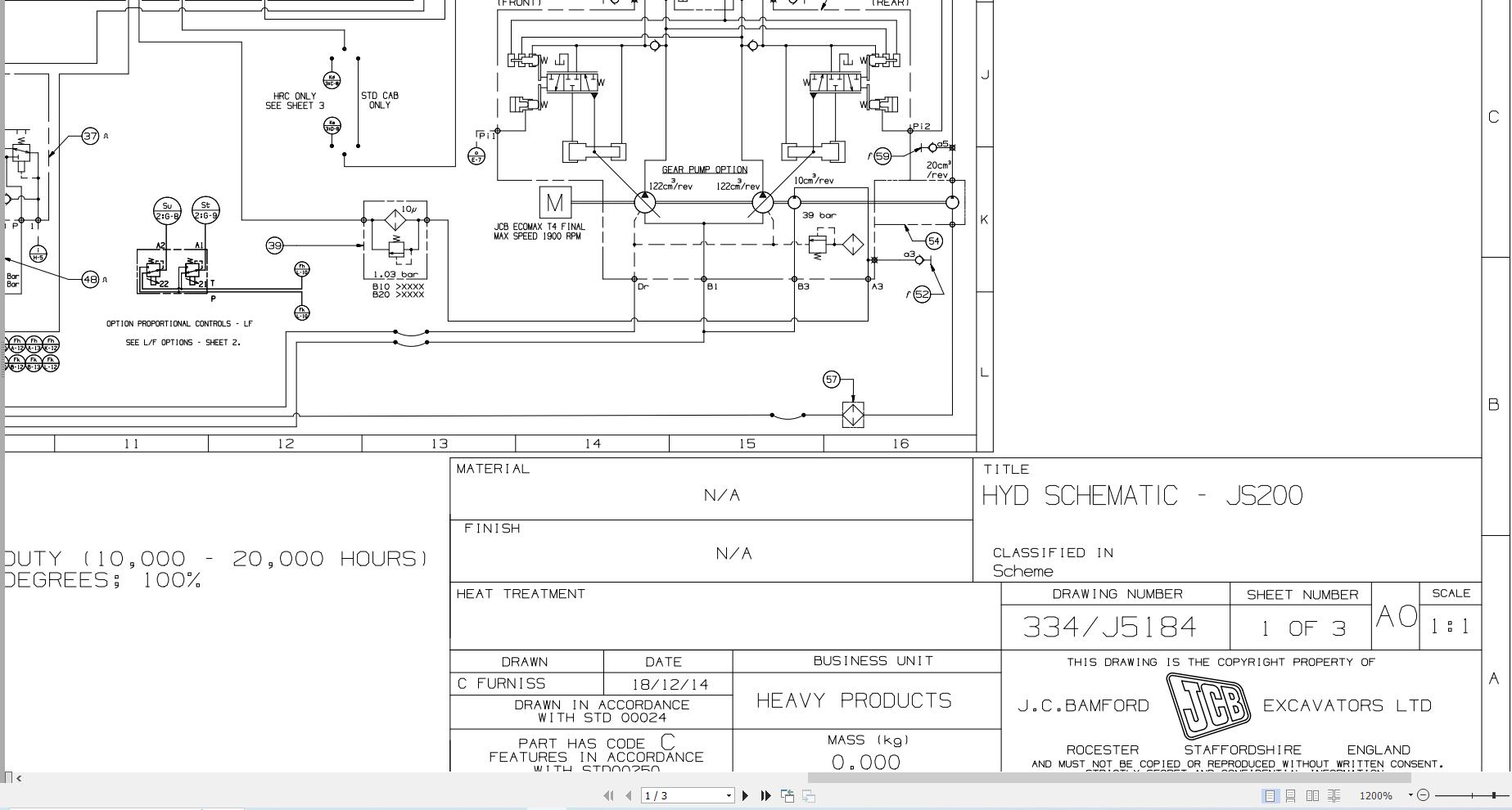 JCB Tracked Excavator JS235 T4F JCB 2016 2022 Electrical and Hydraulic Diagram (3)