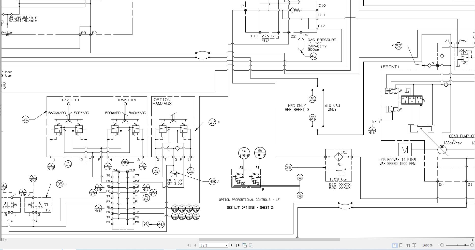 JCB Tracked Excavator JS235 T4i JCB 2013 2015 Electrical and Hydraulic Diagram (3)