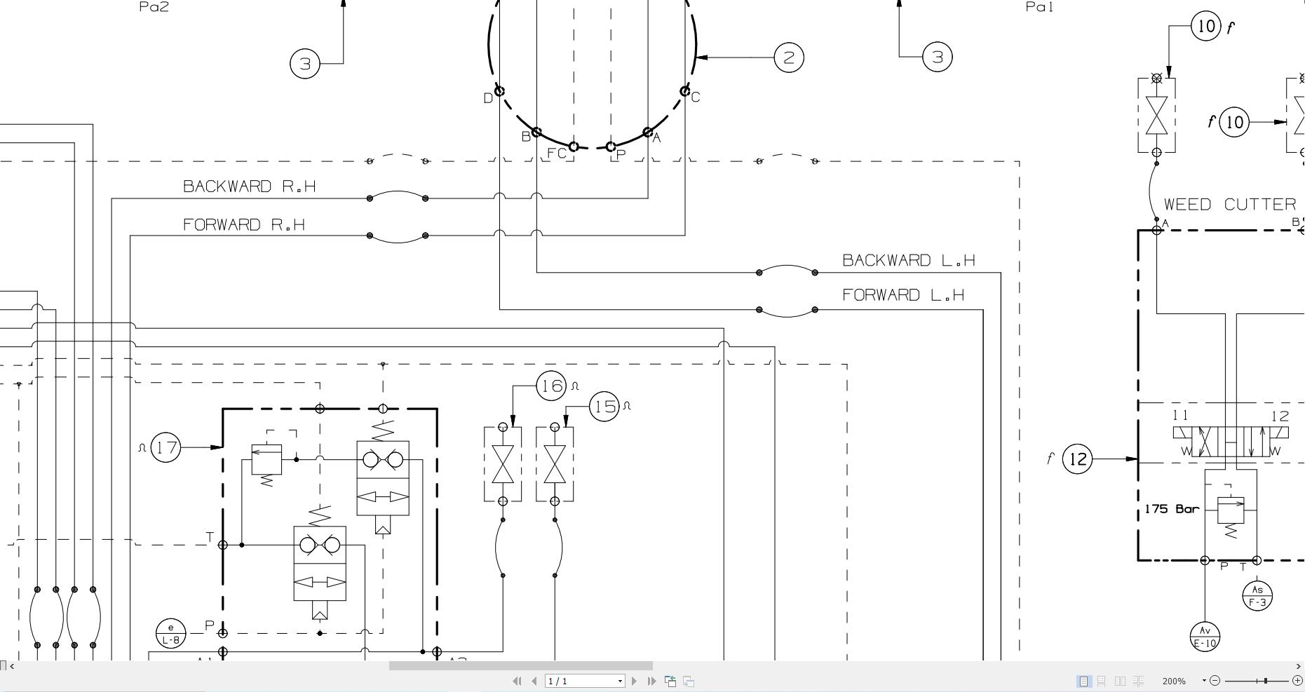 JCB Tracked Excavator JS240 T4i 2012 2018 Hydraulic Diagram (2)