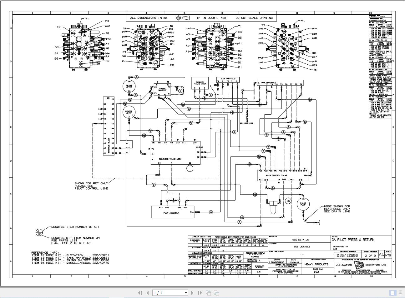 JCB Tracked Excavator JS290 T3 JCB 2008 2018 Electrical and Hydraulic Diagram (2)