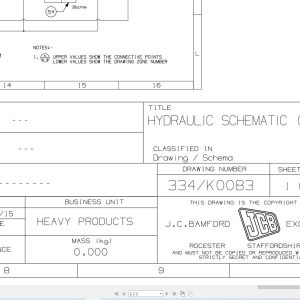JCB Tracked Excavator JS300 T2 2015 2022 Hydraulic Diagram (1)