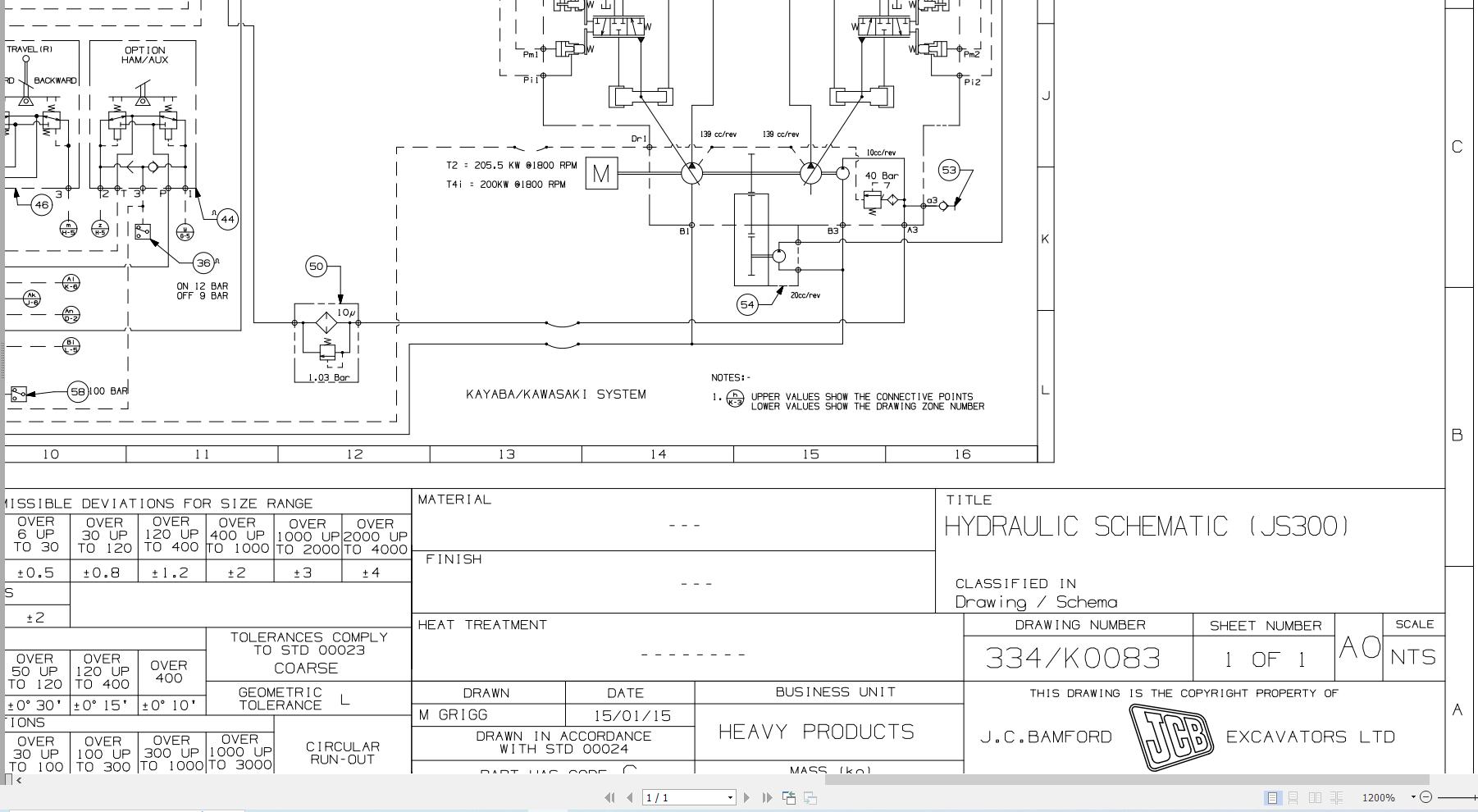 JCB Tracked Excavator JS300 T4i 2014 2017 Electrical and Hydraulic Diagram (3)