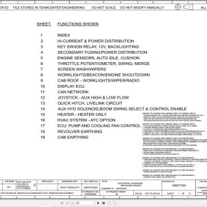 JCB Tracked Excavator JS305 PUN 2015 2022 Electrical and Hydraulic Diagram (1)