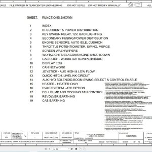 JCB Tracked Excavator JS305 SHA 2019 2025 Electrical and Hydraulic Diagram (1)