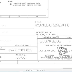 JCB Tracked Excavator JS360 T2 JCB 2013 2015 Hydraulic Diagram (1)