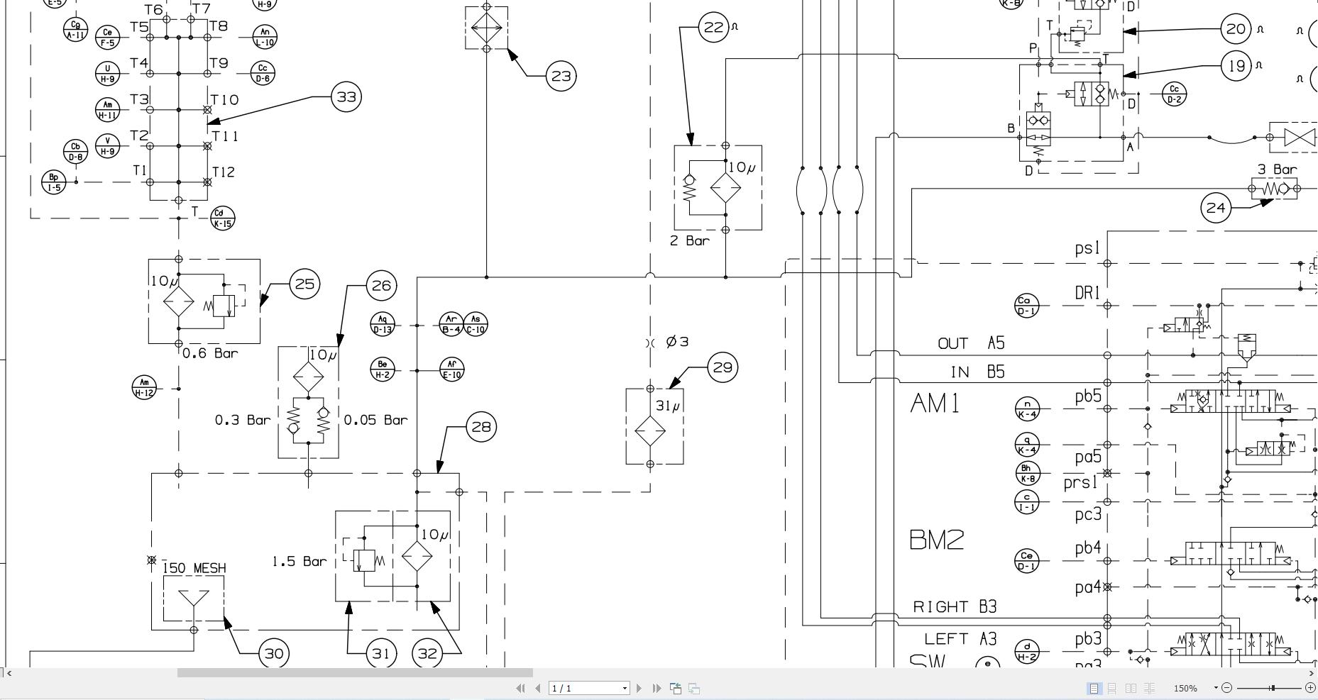 JCB Tracked Excavator JS360 T2 JCB 2013 2015 Hydraulic Diagram (2)