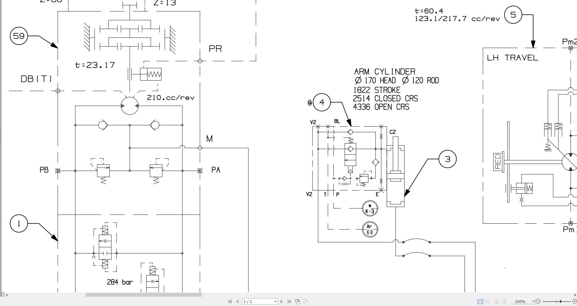 JCB Tracked Excavator JS360 T3 SHA 2012 Hydraulic Diagram (2)