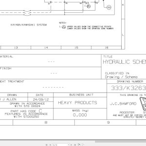 JCB Tracked Excavator JS370 T2 SHA Hydraulic Diagram (1)