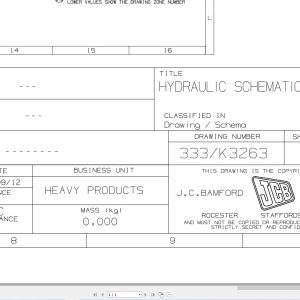 JCB Tracked Excavator JS370 T3 SHA 2013 2020 Hydraulic Diagram (1)