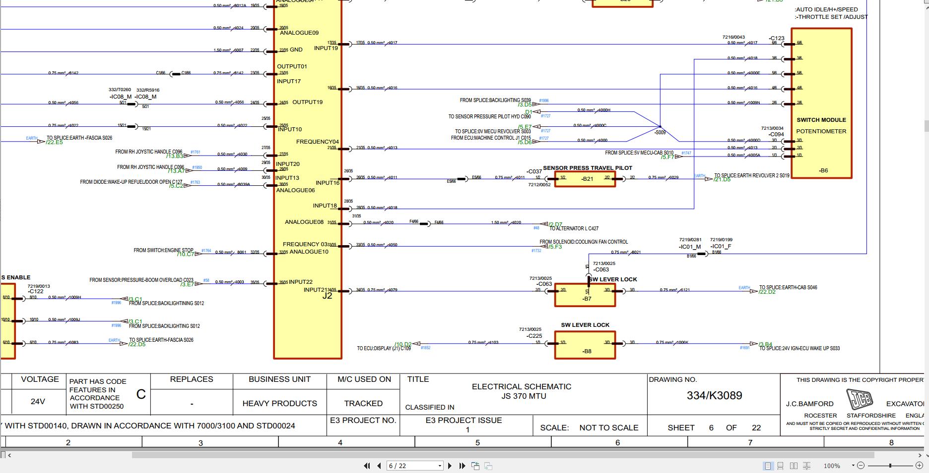 JCB Tracked Excavator JS370 T4F JCB 2016 2022 Electrical and Hydraulic Diagram (2)