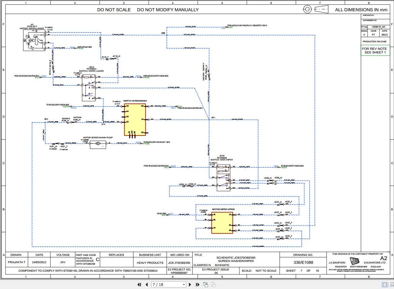 JCB Tracked Excavator JS385LC HD T2 PUN 2022 2025 Electrical and Hydraulic Diagram (2)