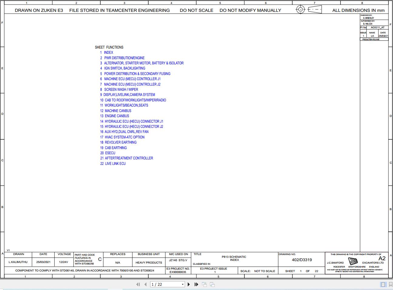 JCB Tracked Excavator JZ140 STV 2021 2024 Electrical and Hydraulic Diagram (1)