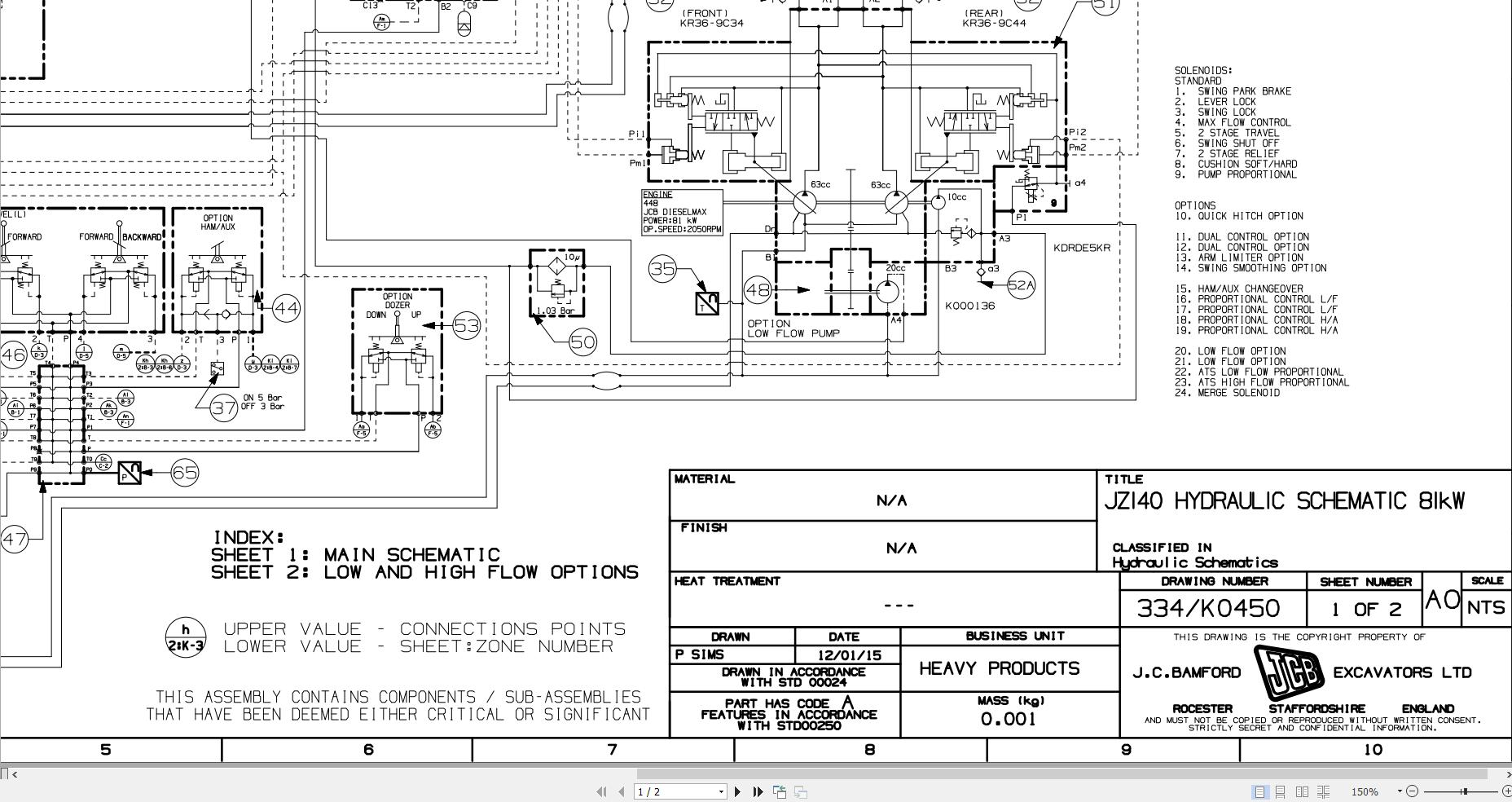 JCB Tracked Excavator JZ140 STV 2021 2024 Electrical and Hydraulic Diagram (3)