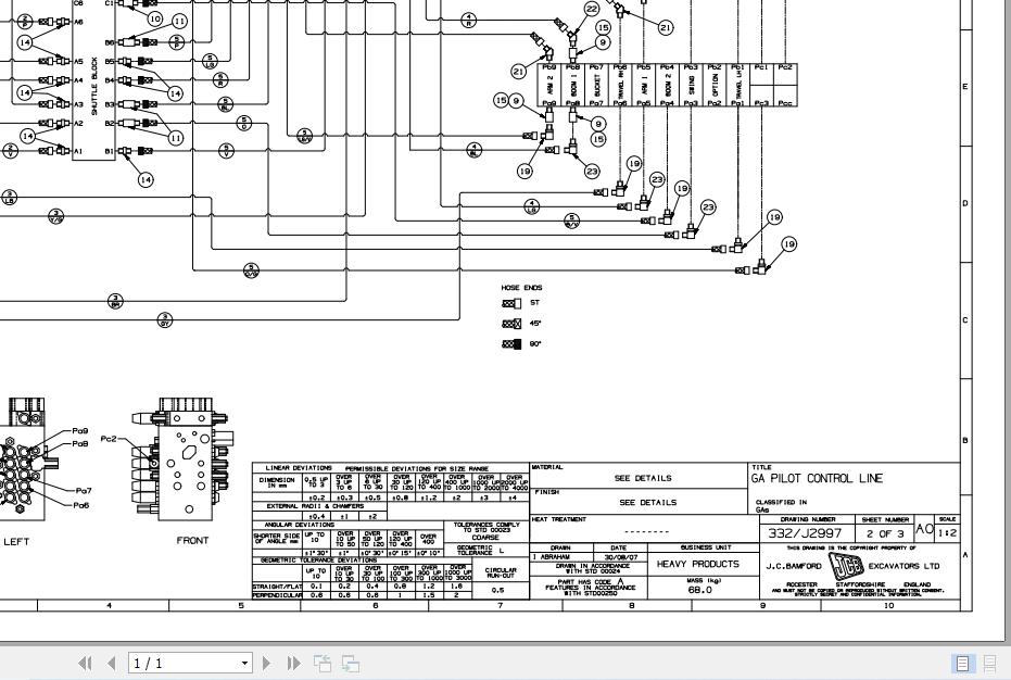 JCB Tracked Excavator JZ140 T3 2008 2015 Electrical and Hydraulic Diagram (2)