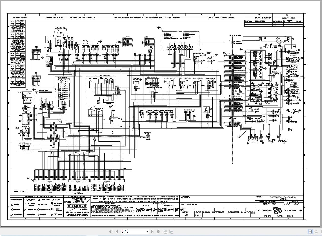 JCB Tracked Excavator JZ140HD T2 Electrical and Hydraulic Diagram (1)