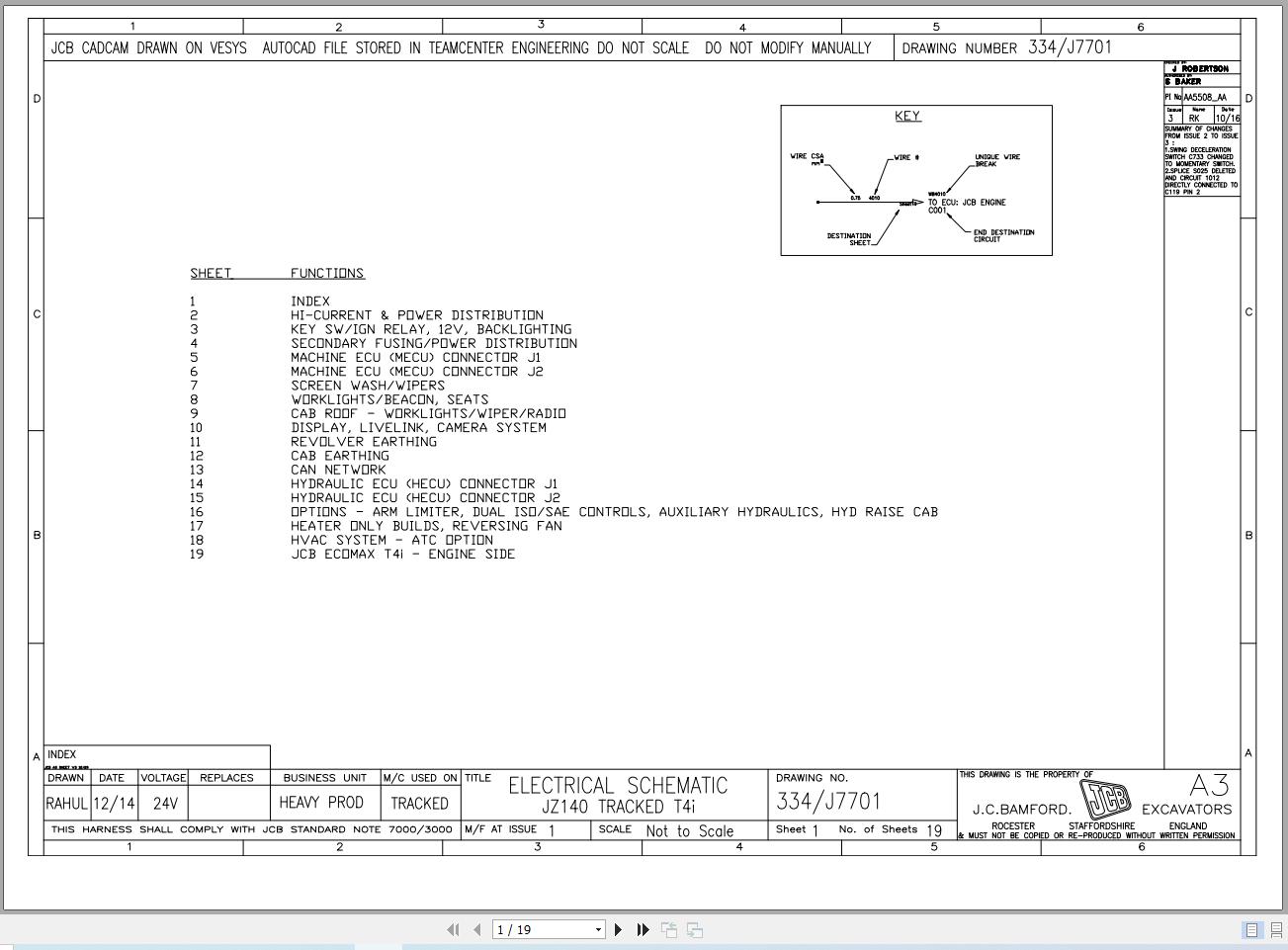 JCB Tracked Excavator JZ140HD T4i Electrical and Hydraulic Diagram (1)