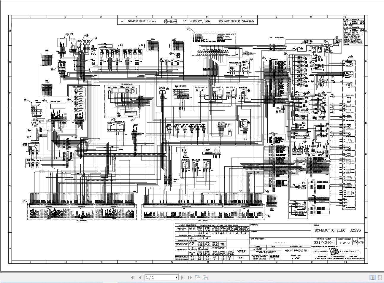 JCB Tracked Excavator JZ255 T3 2007 2015 Electrical and Hydraulic Diagram (1)