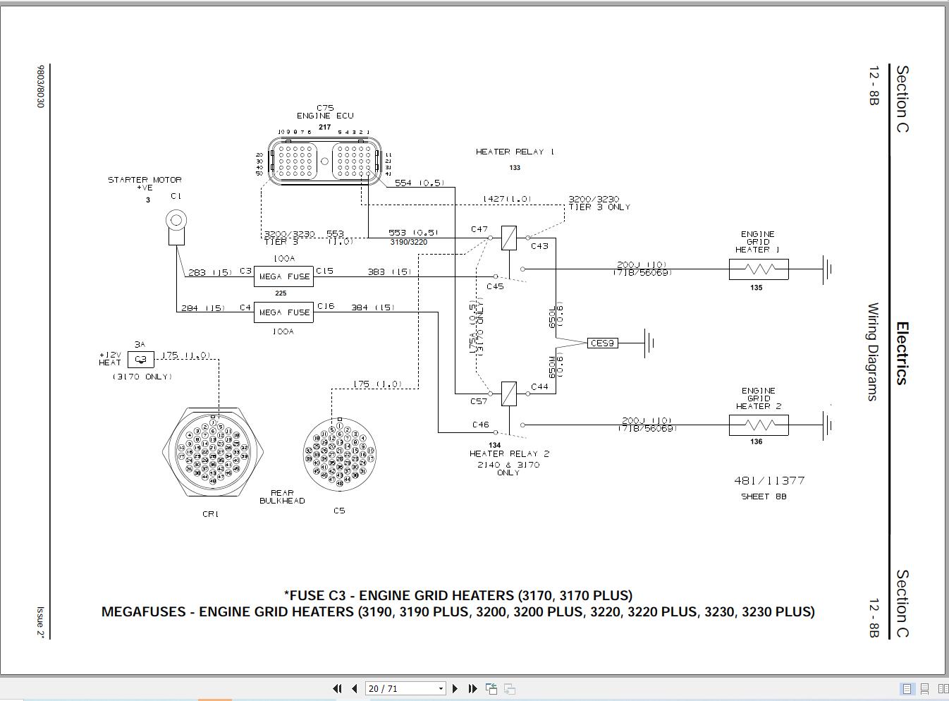 JCB Tractor Fastrac 3170 T2 2003 2007 Electrical Diagram (2)