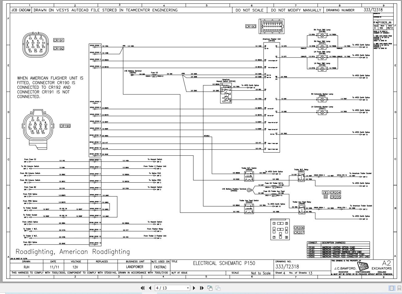 JCB Tractor Fastrac 3230 3 T4i T2 2011 2018 Electrical and Hydraulic Diagram (1)