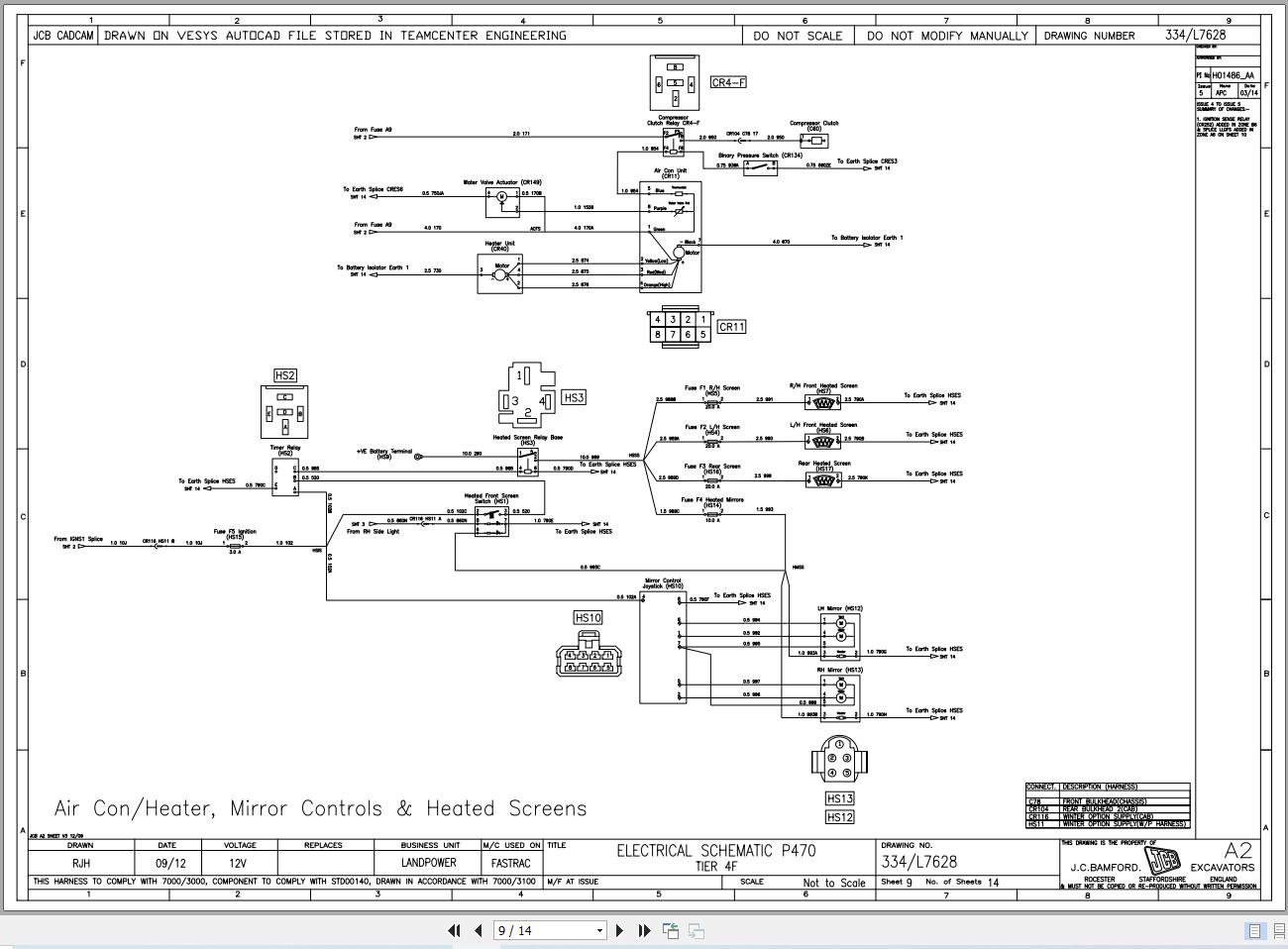 JCB Tractor Fastrac 3230 4 T4F 2013 2017 Electrical and Hydraulic Diagram (1)