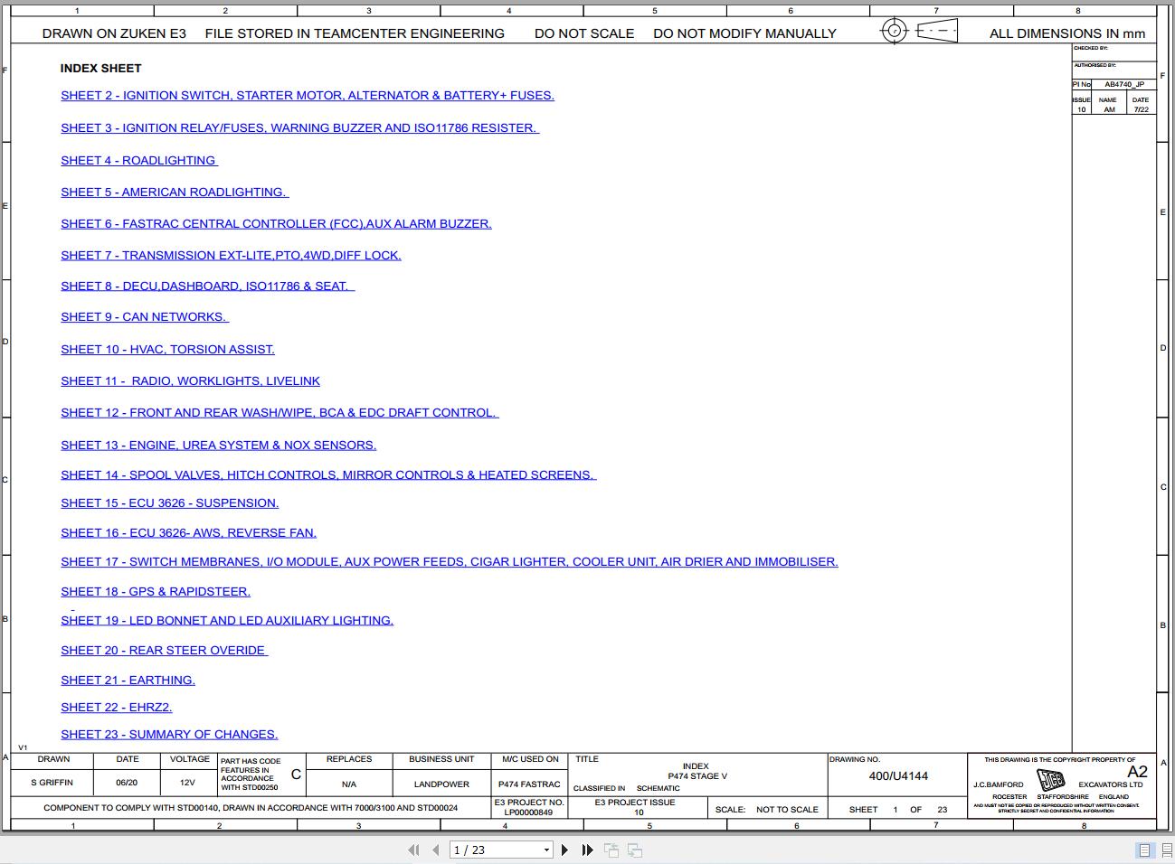 JCB Tractor Fastrac 4220 2 STV 2018 2022 Electrical and Hydraulic Diagram (1)