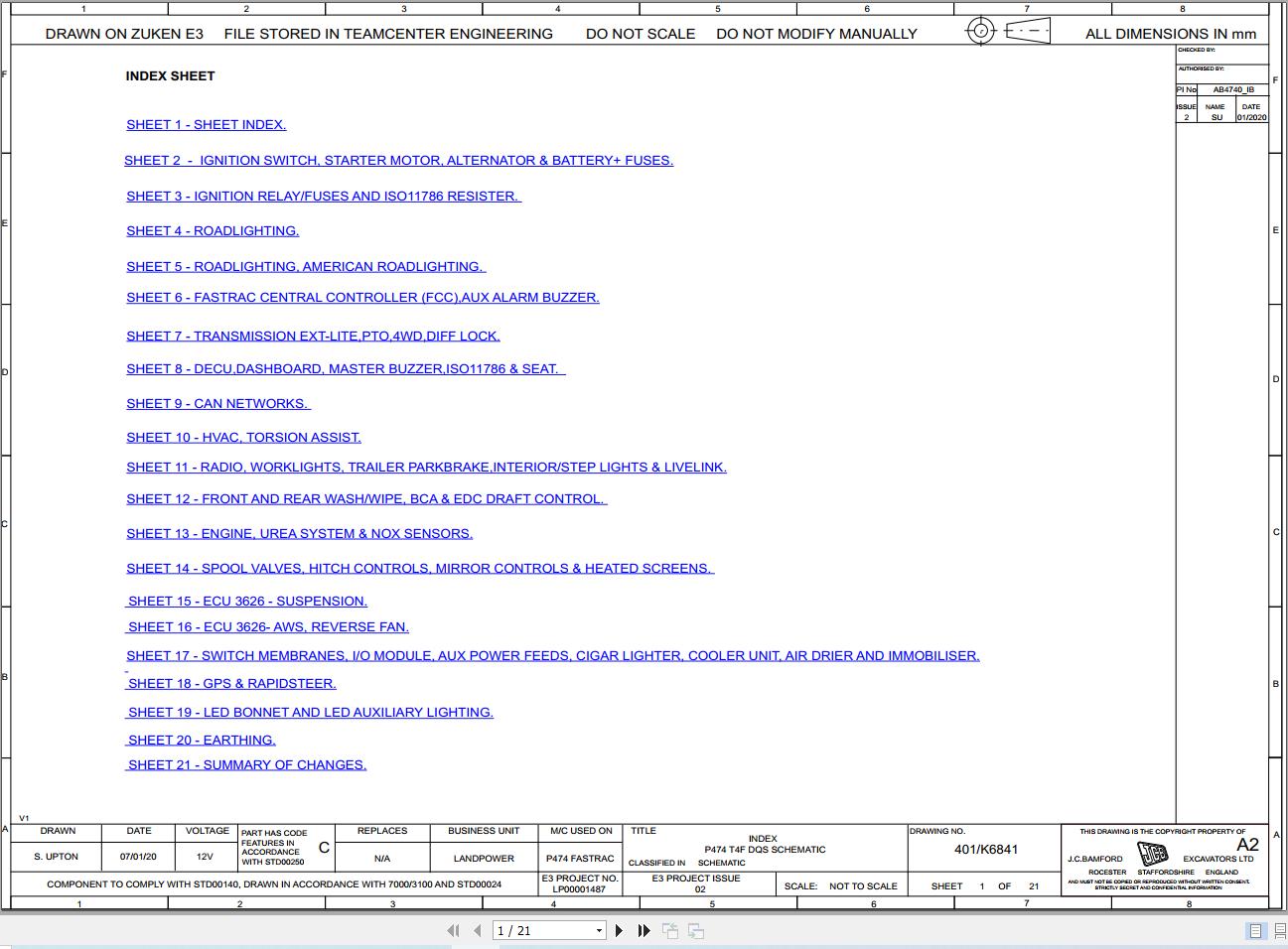 JCB Tractor Fastrac 4220 2 T4F 2020 2022 Electrical and Hydraulic Diagram (1)
