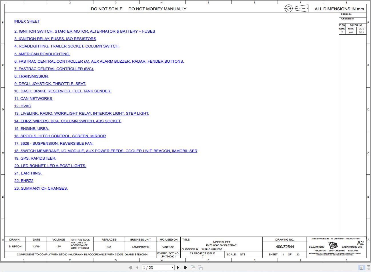 JCB Tractor Fastrac 8290 5 STV 2020 Electrical and Hydraulic Diagram (1)