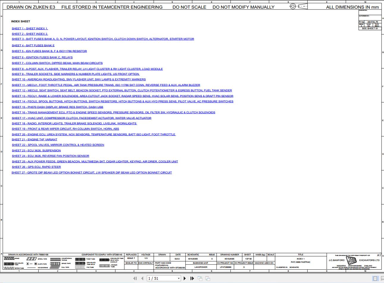 JCB Tractor Fastrac 8290 6 STV 2023 2024 Electrical and Hydraulic Diagram (1)