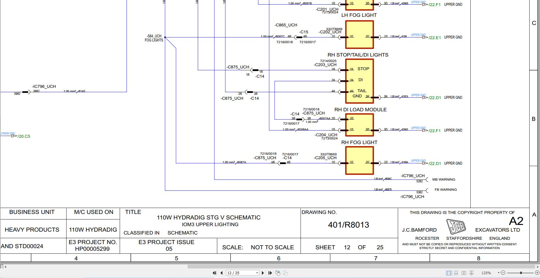 JCB Wheel Excavator 110W Pothole Pro STV 2022 2025 Electrical and Hydraulic Diagram (2)