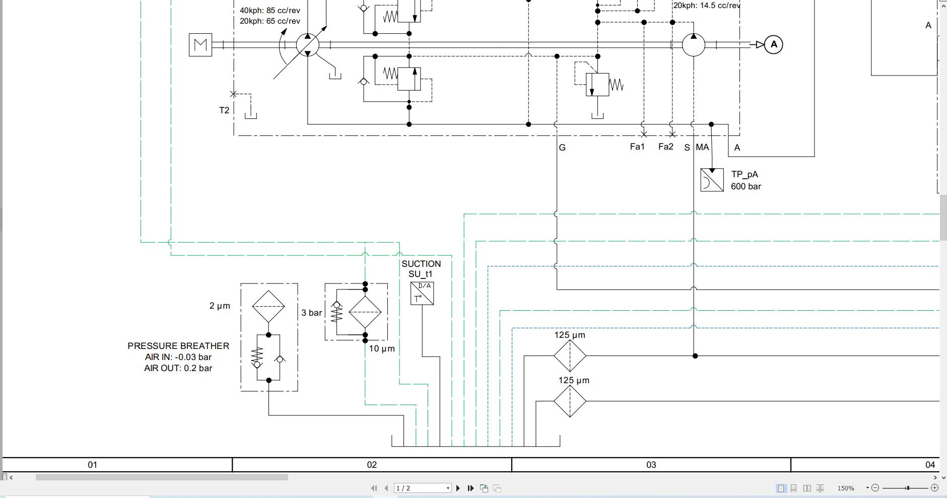 JCB Wheel Excavator 110W Pothole Pro STV 2022 2025 Electrical and Hydraulic Diagram (3)