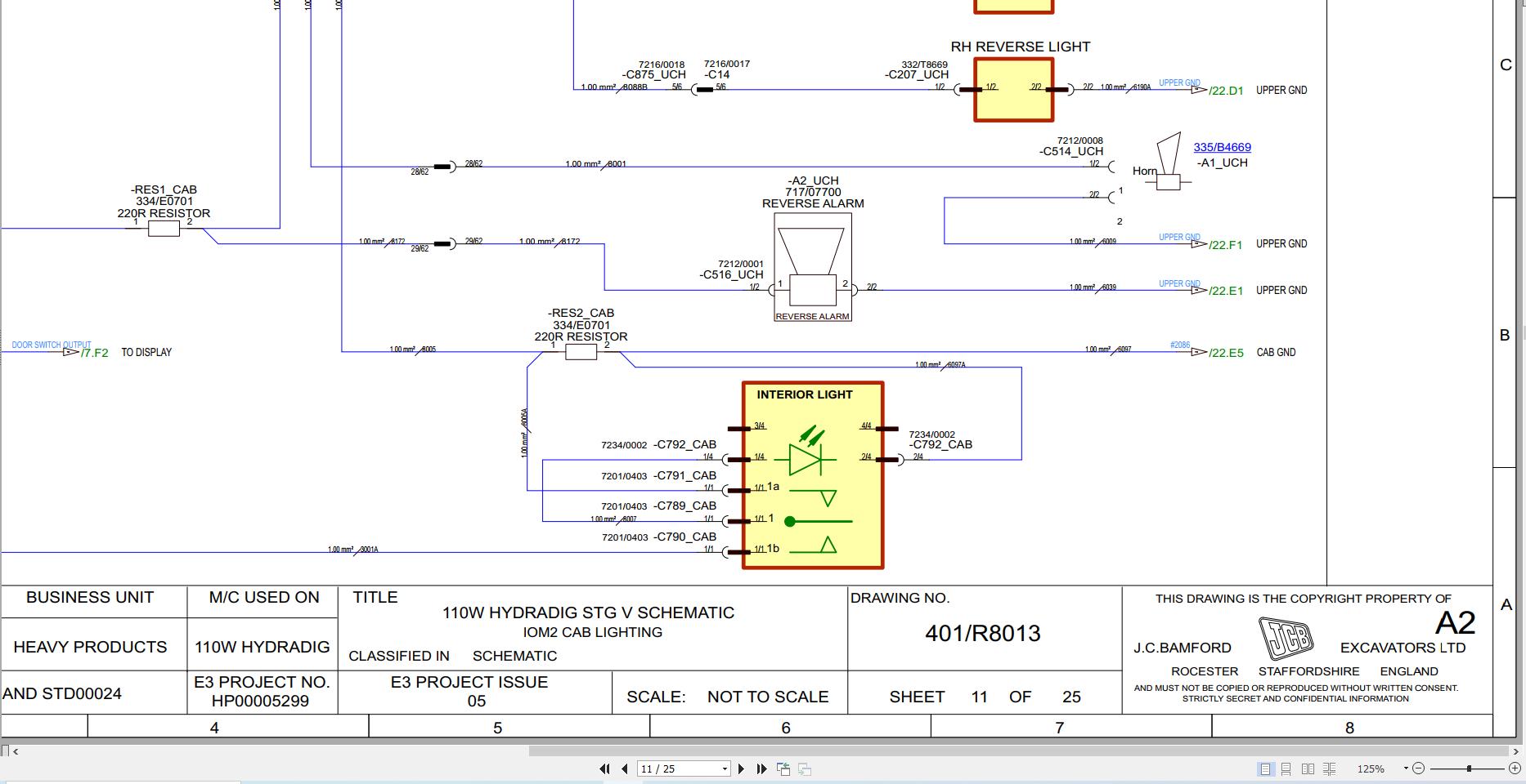 JCB Wheel Excavator 110W UN3 2021 2025 Electrical and Hydraulic Diagram (2)