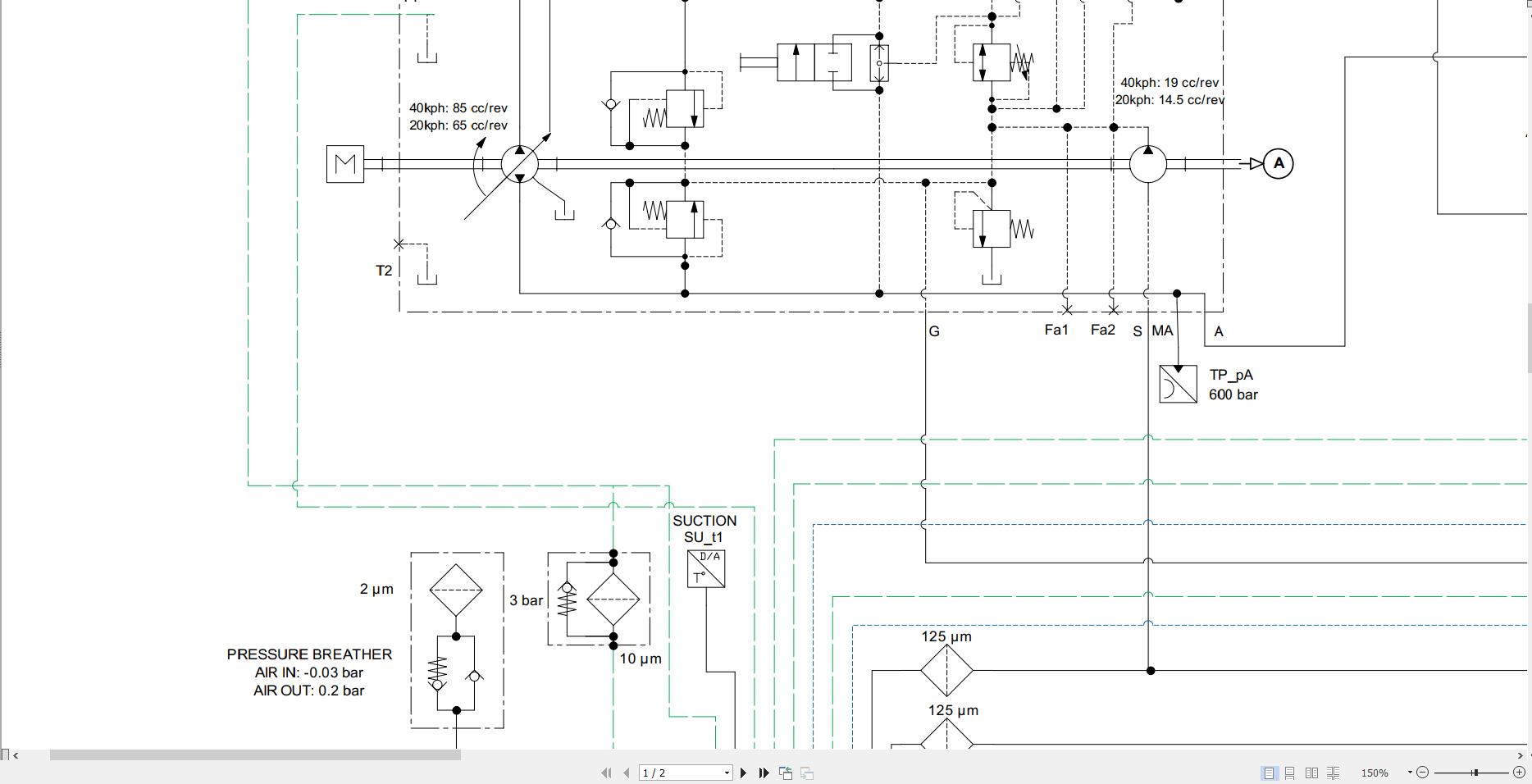 JCB Wheel Excavator 110W UN3 2021 2025 Electrical and Hydraulic Diagram (3)