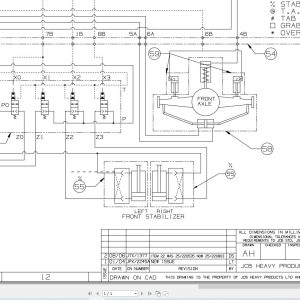 JCB Wheel Excavator JS145W T2 2006 2007 Electrical and Hydraulic Diagram (1)