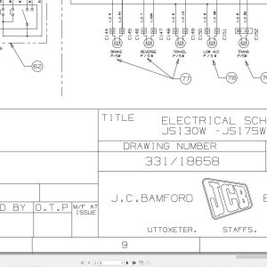 JCB Wheel Excavator JS160W T0 T2 Isuzu 1997 2007 Electrical Diagram (1)