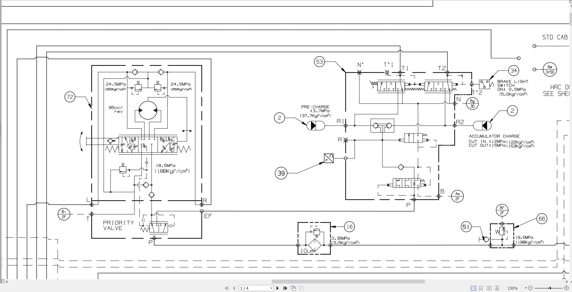 JCB Wheel Excavator JS160W T4i 2013 2018 Electrical and Hydraulic Diagram (2)