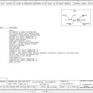 JCB Wheel Excavator JS175W T2 2006 2025 Electrical and Hydraulic Diagram (1)
