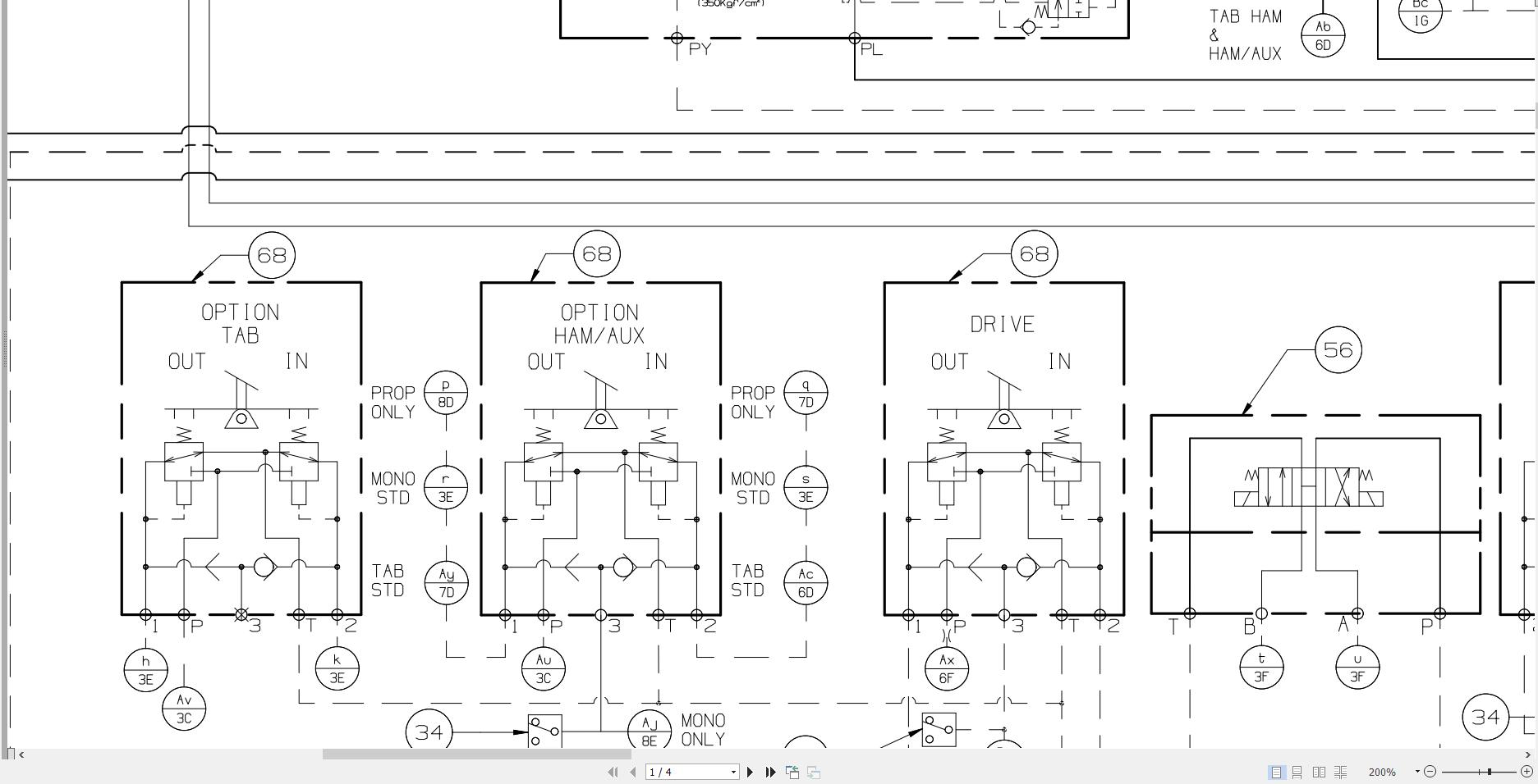 JCB Wheel Excavator JS175W T3 2007 2014 Electrical and Hydraulic Diagram (2)