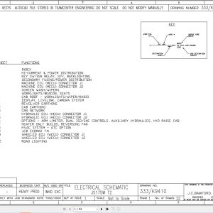 JCB Wheel Excavator JS175W T4i 2014 2019 Electrical and Hydraulic Diagram (1)