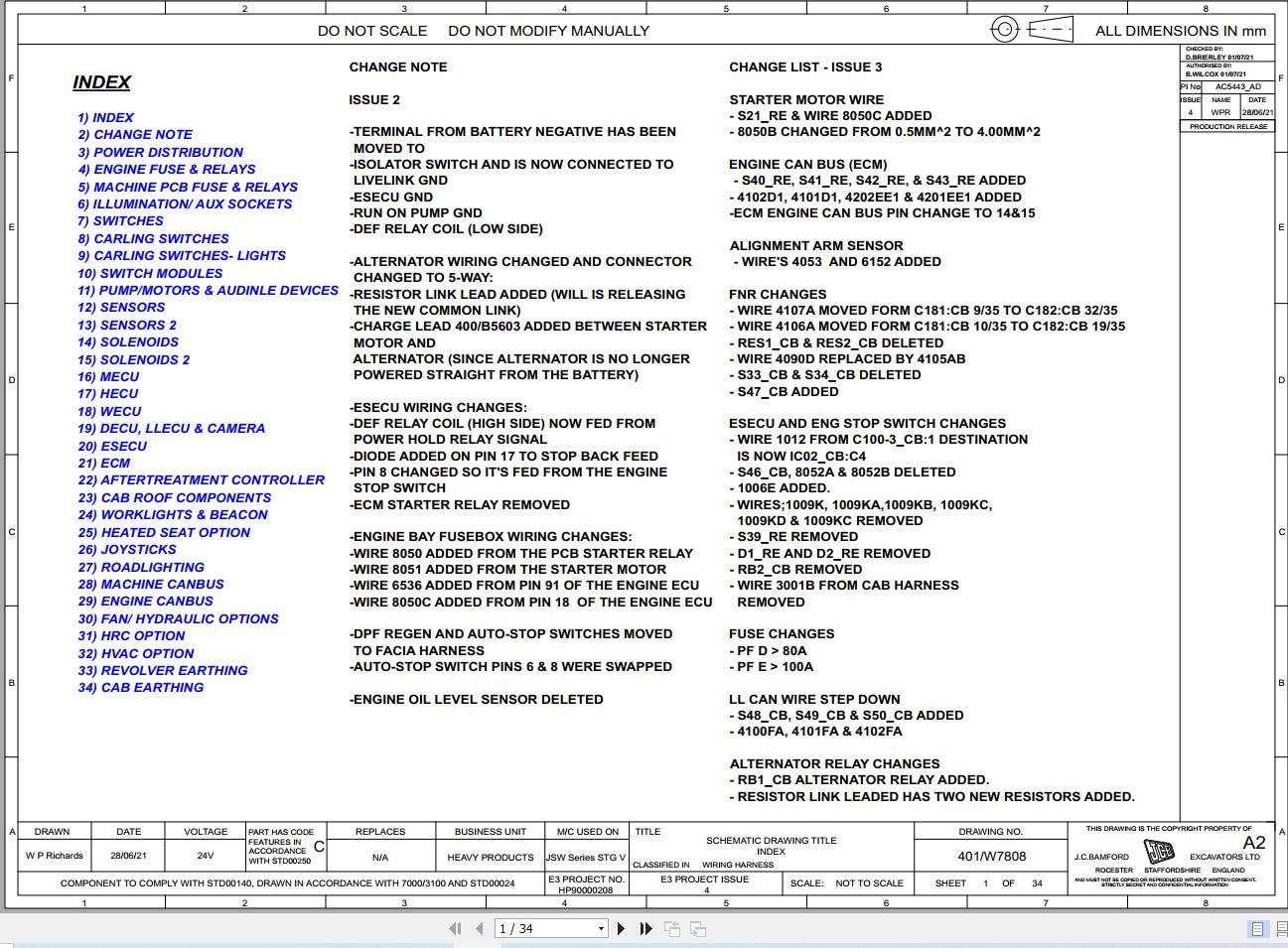 JCB Wheel Excavator JS20MH STV 2021 2025 Electrical and Hydraulic Diagram (1)