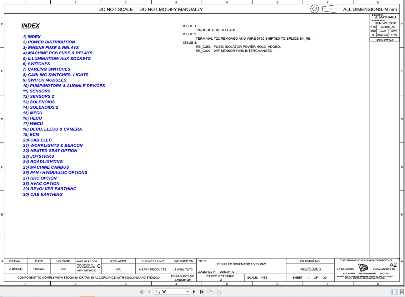 JCB Wheel Excavator JS20MH T3 2012 2025 Electrical and Hydraulic Diagram (1)